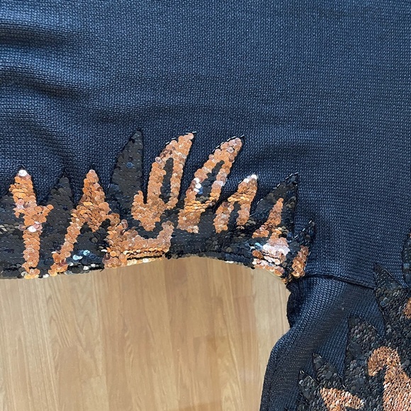 Nannell Vintage Sweater gorgeous gold and black sequins - Picture 4 of 12